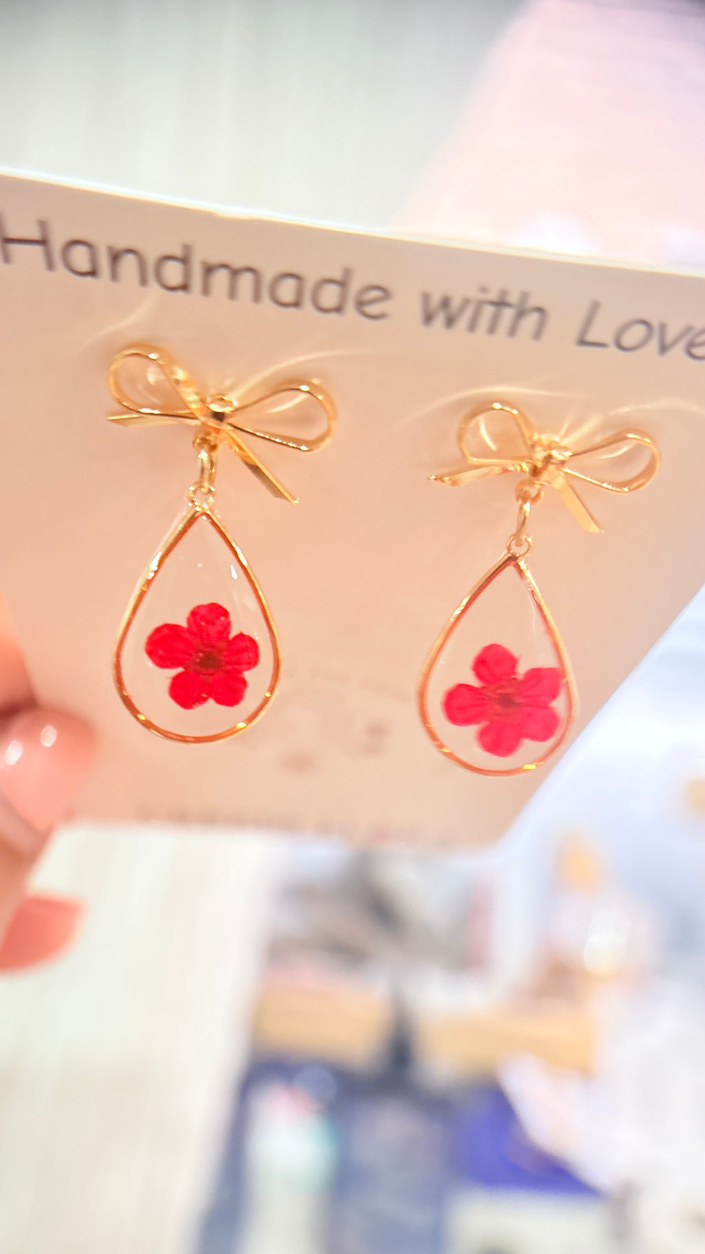 Red darla dangle earrings