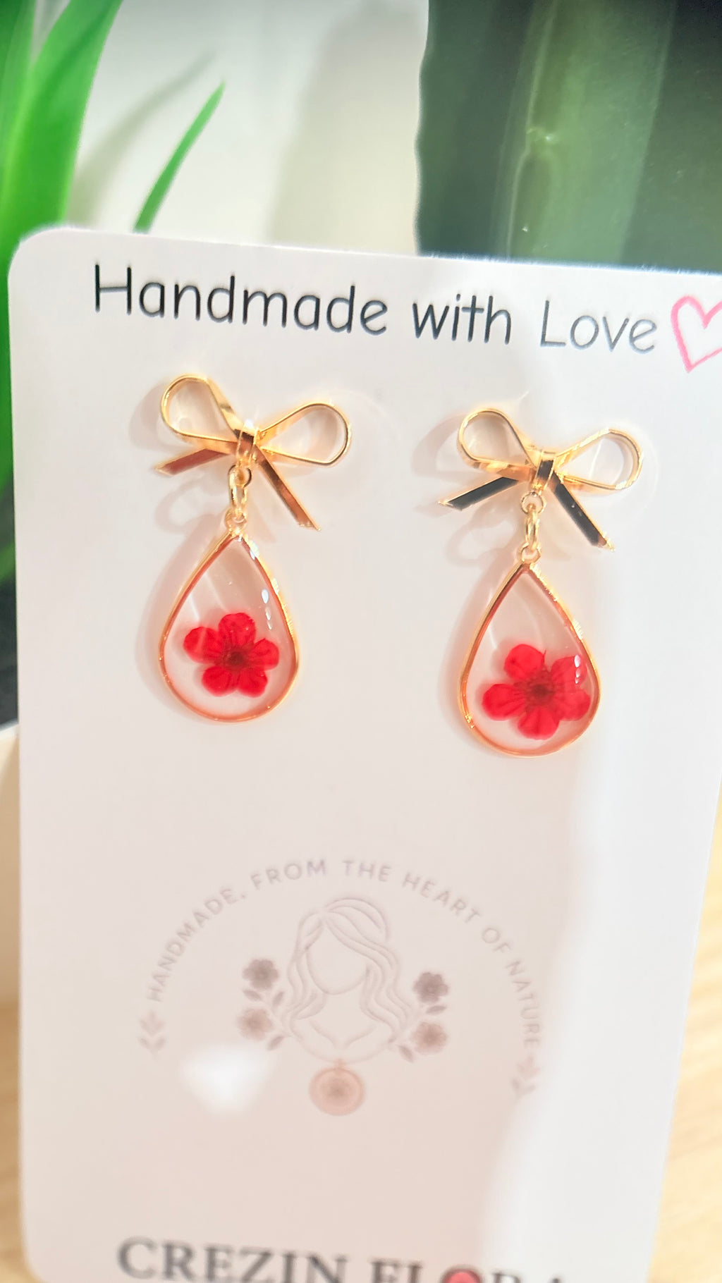 Red darla dangle earrings