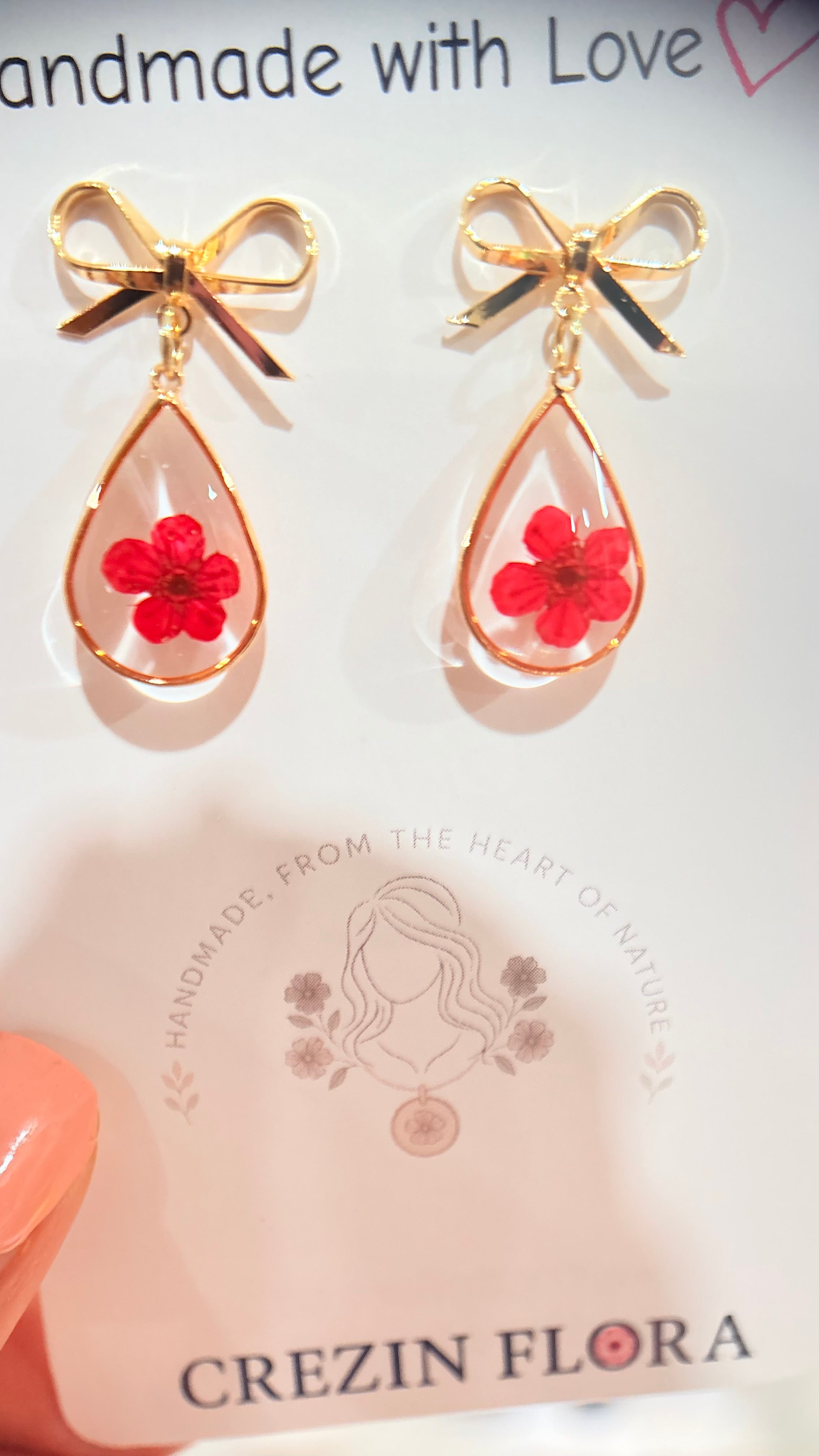 Red darla dangle earrings