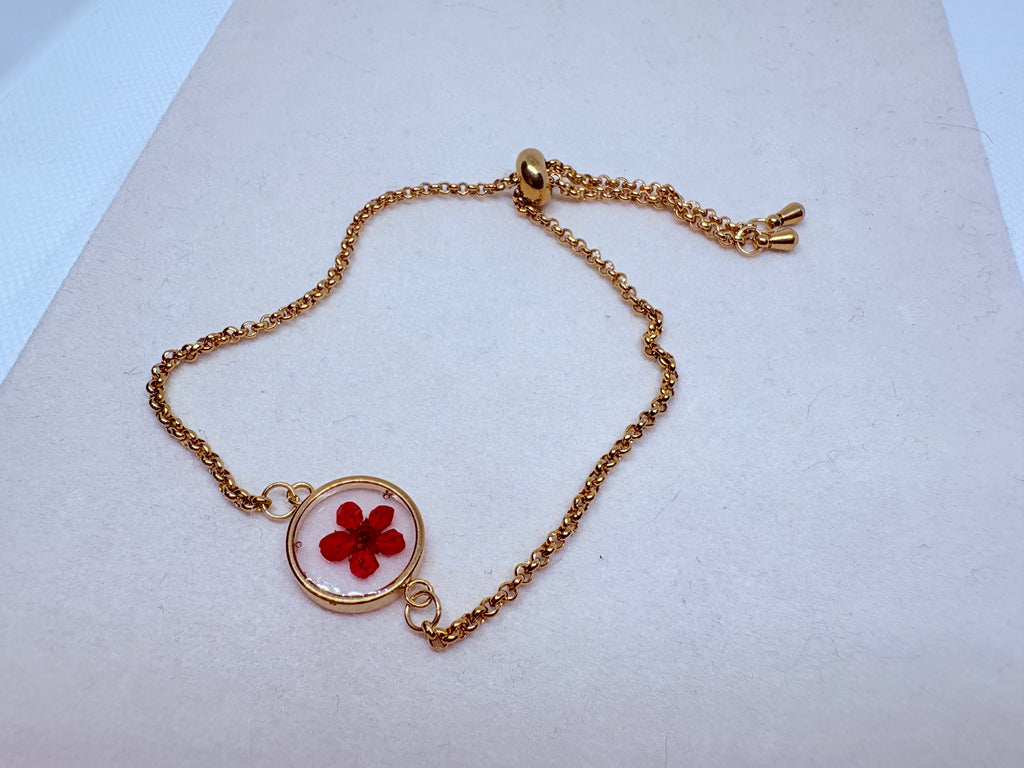 Red Plum Flower Bracelet