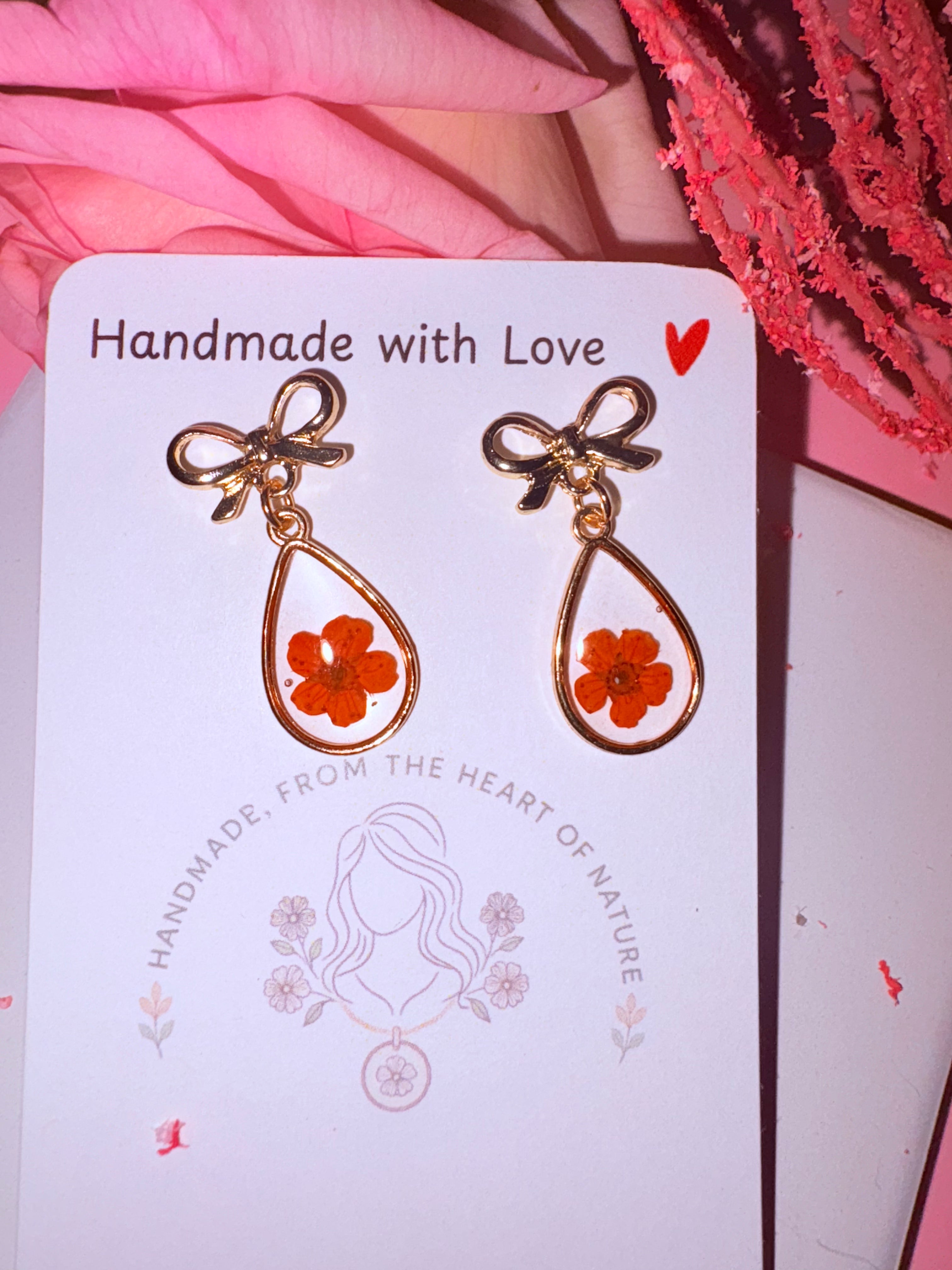 Dainty Bow Narcissus Earrings